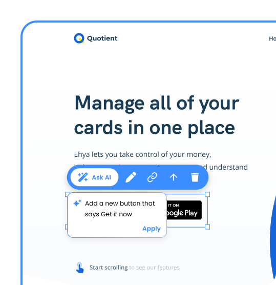 Customizing fitness website with AI
