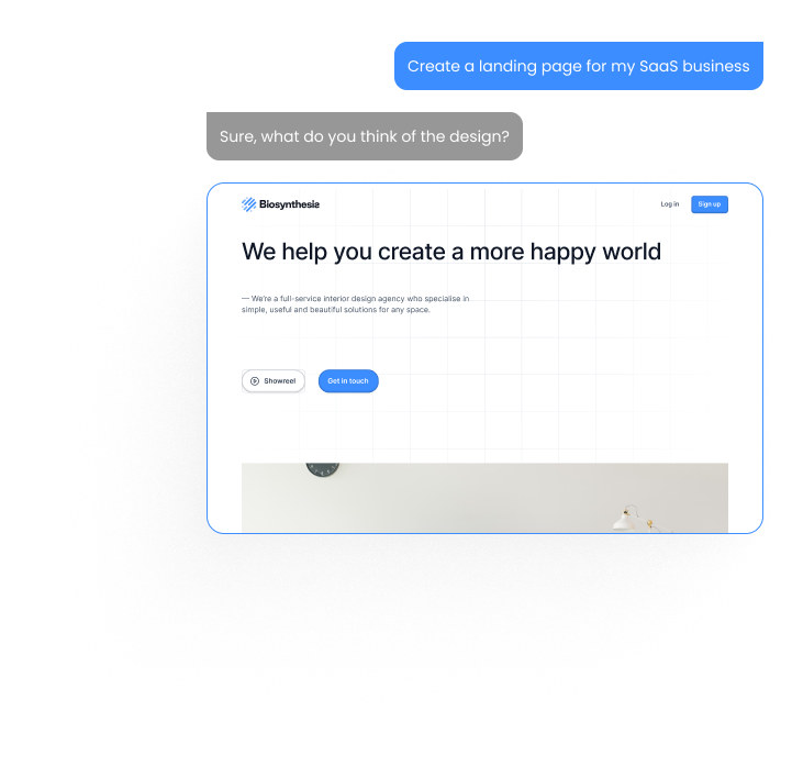 Describing startup to AI
