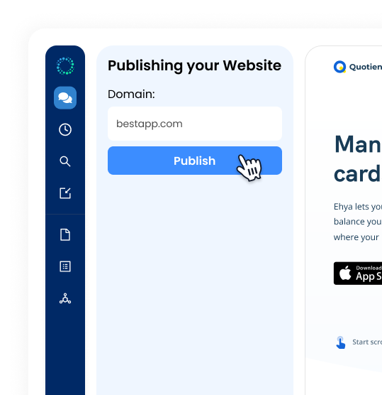 Publishing fitness website